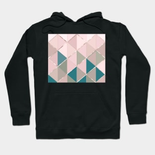 Soft pastel geometry with metallic lines Hoodie